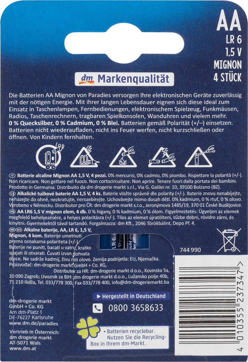 Batterien Power AA, 4 St
