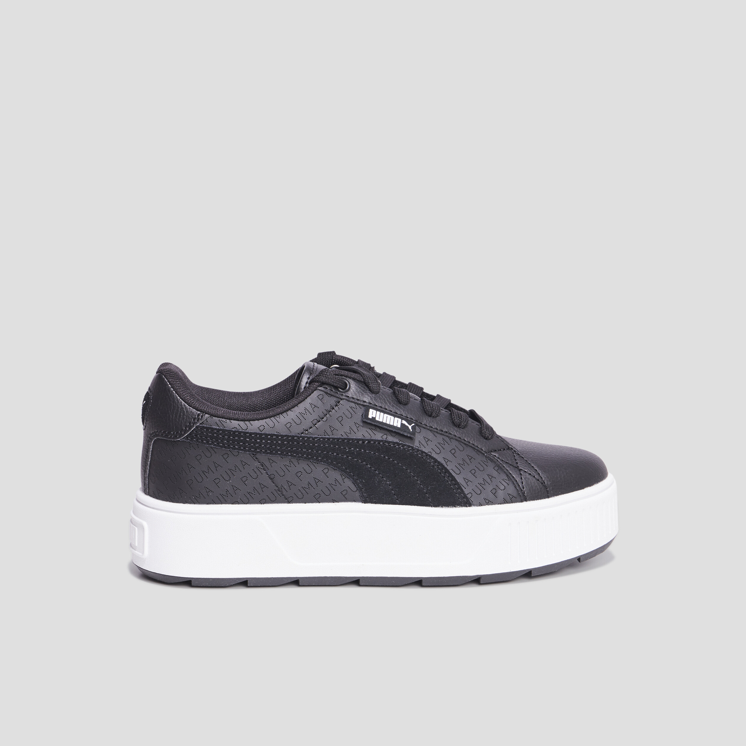 Tennis à plateformes en cuir Puma Karmen noir femme | La Halle