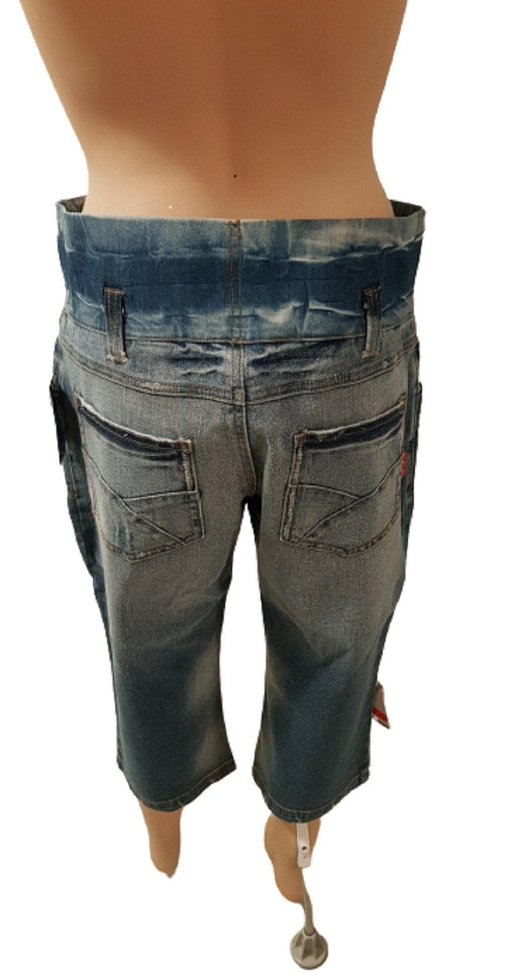 fischer collection Umstandshose ORA-22108 blau Jeanscapri
