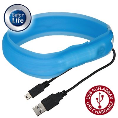 Trixie USB Flash Leuchthalsband Langhaar