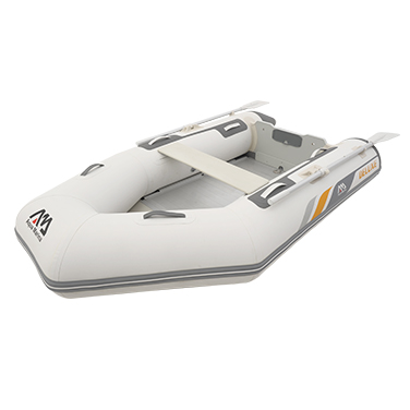 PureHaven Aqua Marina Schlauchboot 4 Personen 296x153 cm mit Hochdruck-PVC-Gewebe Handpumpe Sitzbank Transporttasche Holzboden Paddel bis 10 PS Weiß