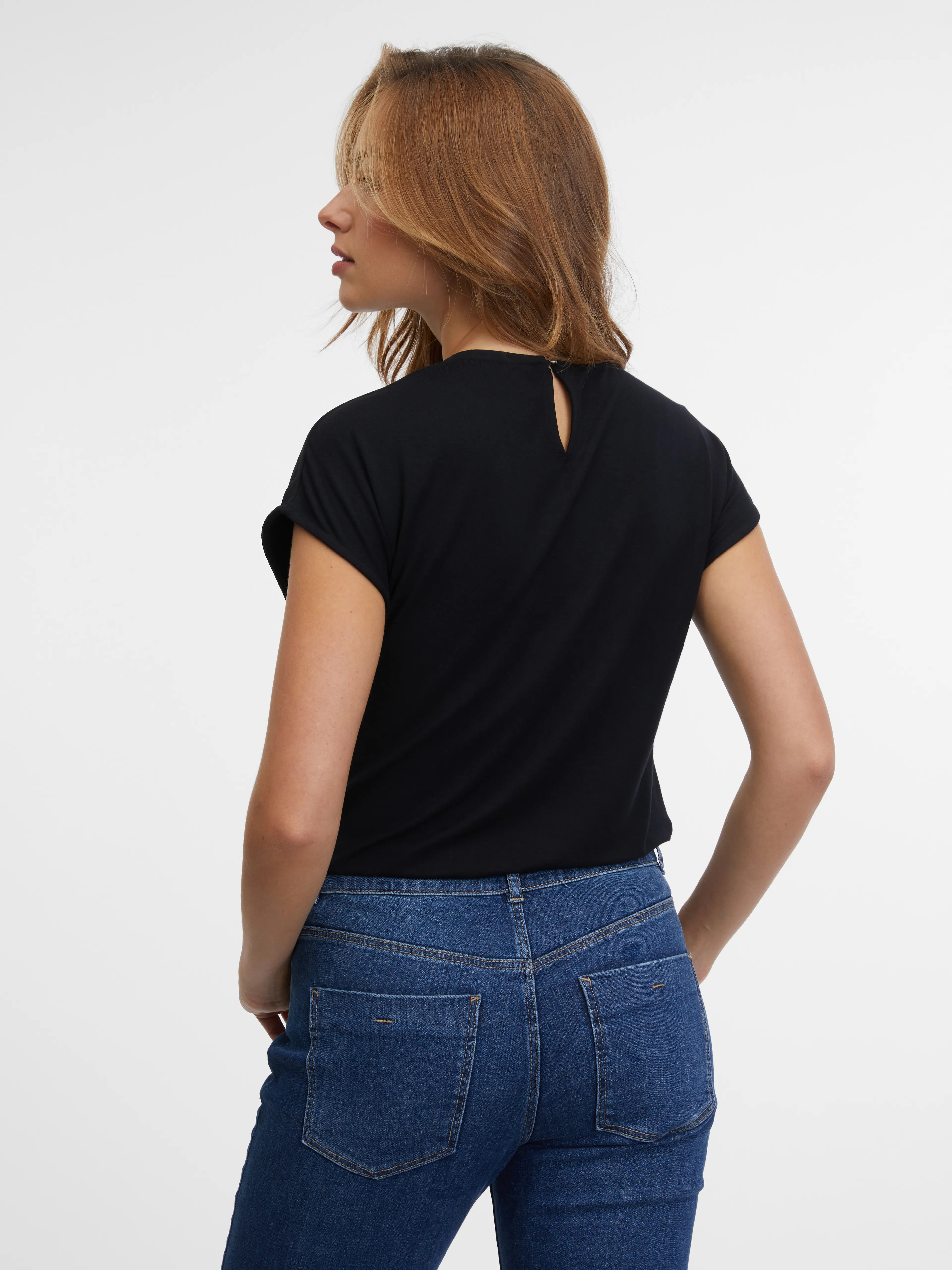 Schwarzes Damen-T-Shirt ORSAY