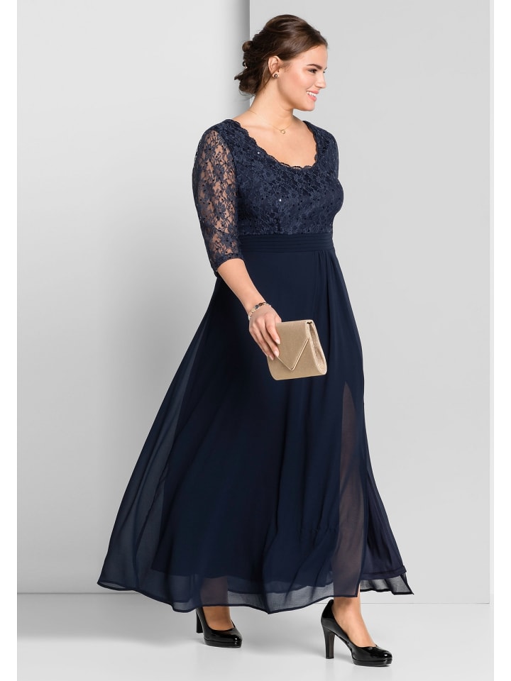 sheego Abendkleid in marine günstig kaufen