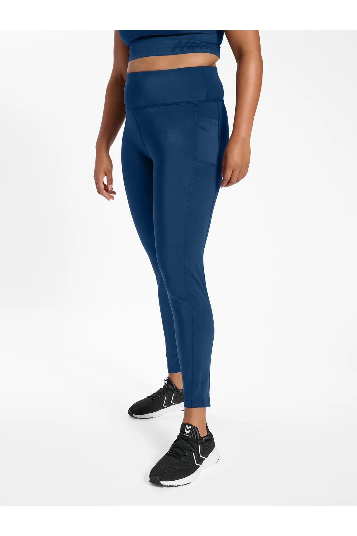hummel  Sport-Leggings - Blau - Mittlerer Bund