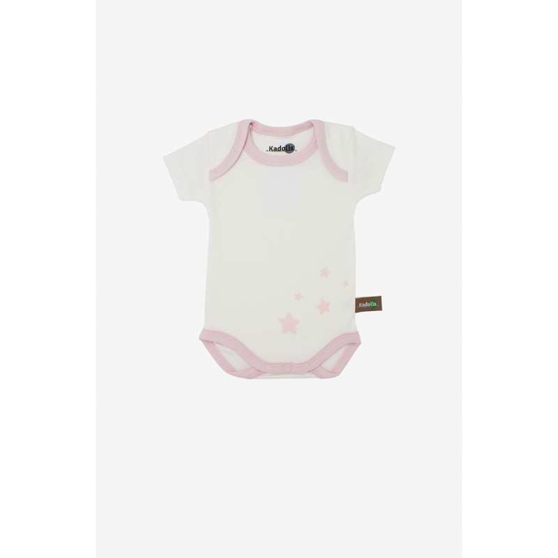 Lot de 3 Body manches courtes en Coton Bio à motifs étoiles