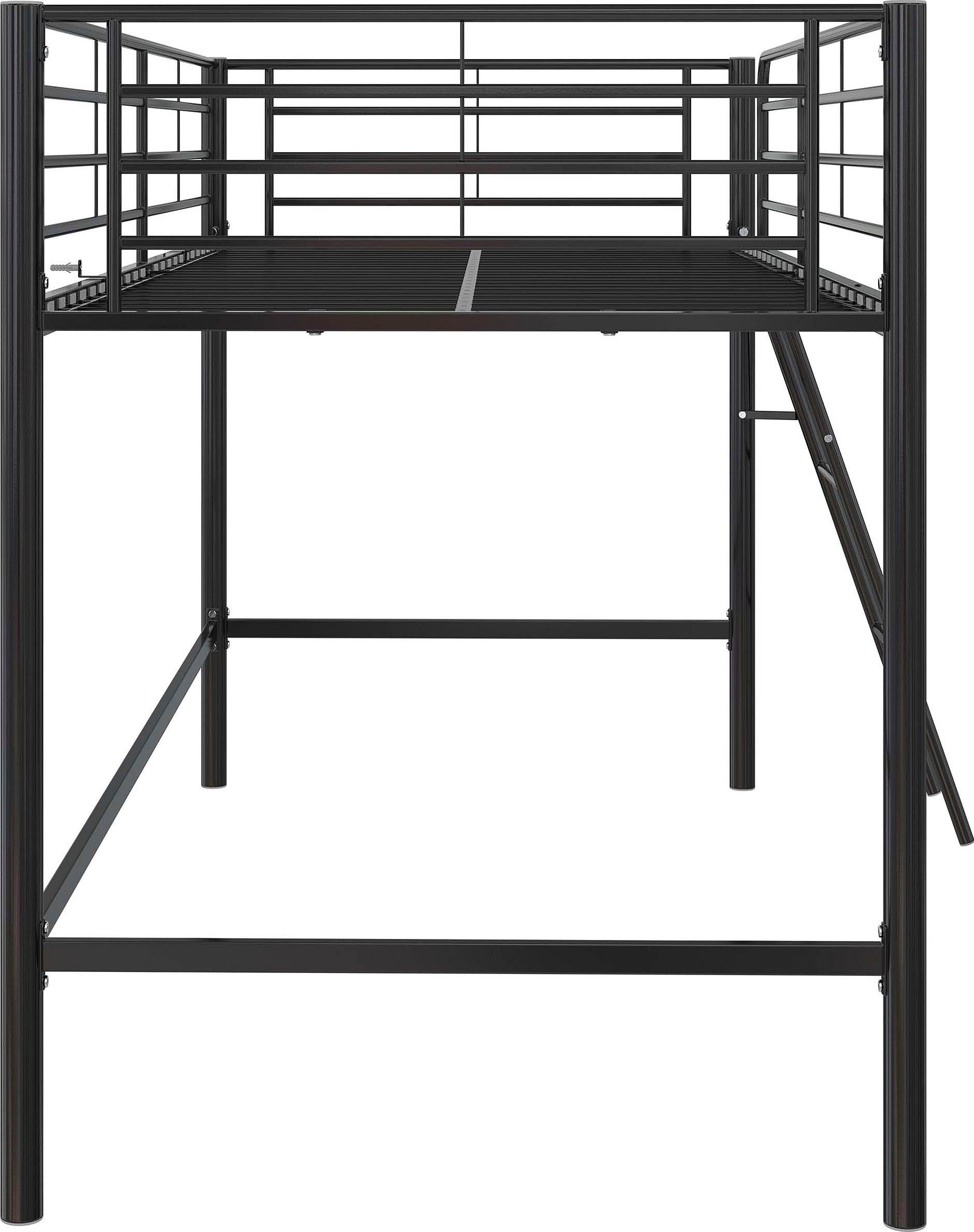 Lüttenhütt Hochbett Nils mit Lattenrost und Leiter, Matratzengröße 90x200 cm, Höhe 129 cm