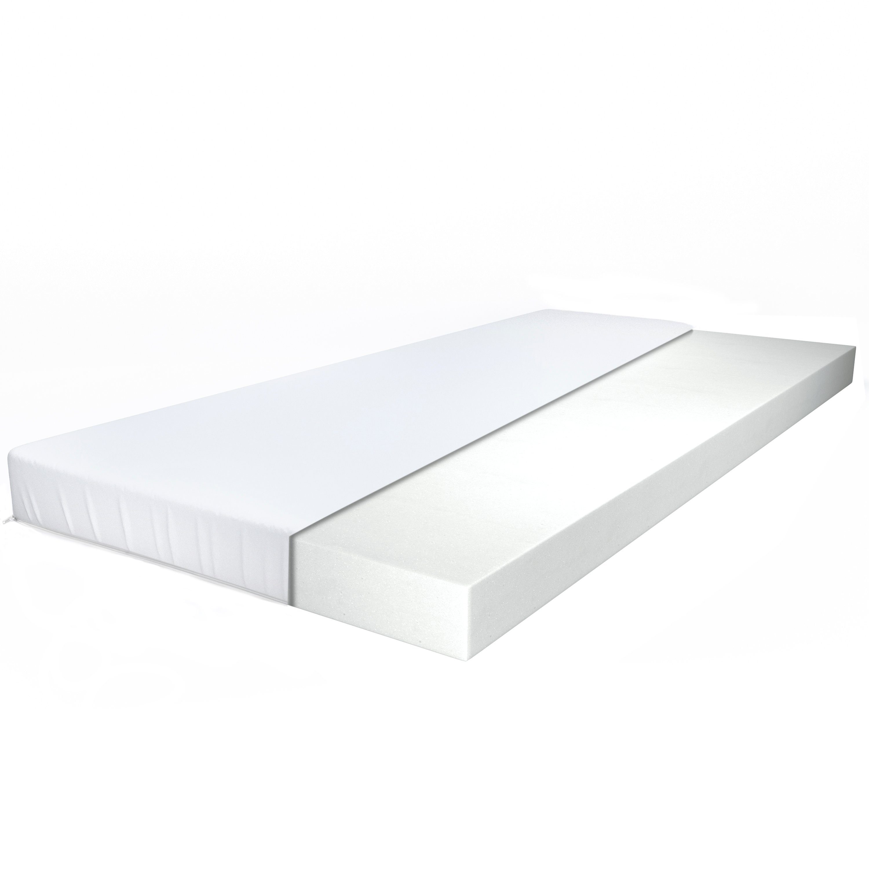 Komfortschaummatratze Komfort Rollmatratze 90x200x10cm Härtegrad 2 (mittel), Jekatex, (Spar-Set, 1-tlg., 2-tlg), Beideseitig nutzbar, Abnehmarer und waschbarer Bezug, Reißverschluss an 3 Seiten