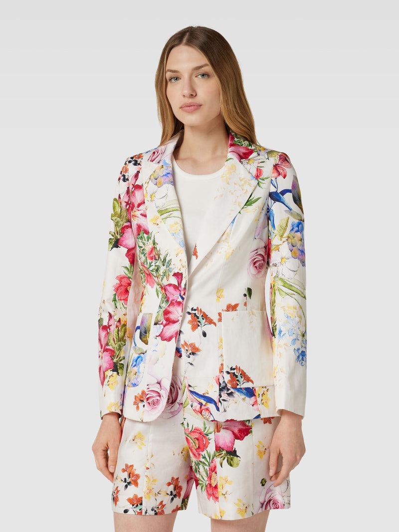 Blazer mit Reverskragen in weiß