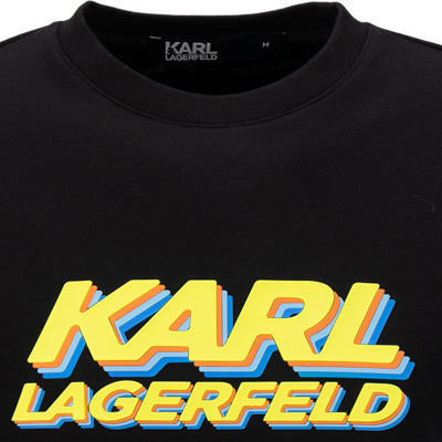 KARL LAGERFELD, Sweatshirt, Baumwolle, schwarz