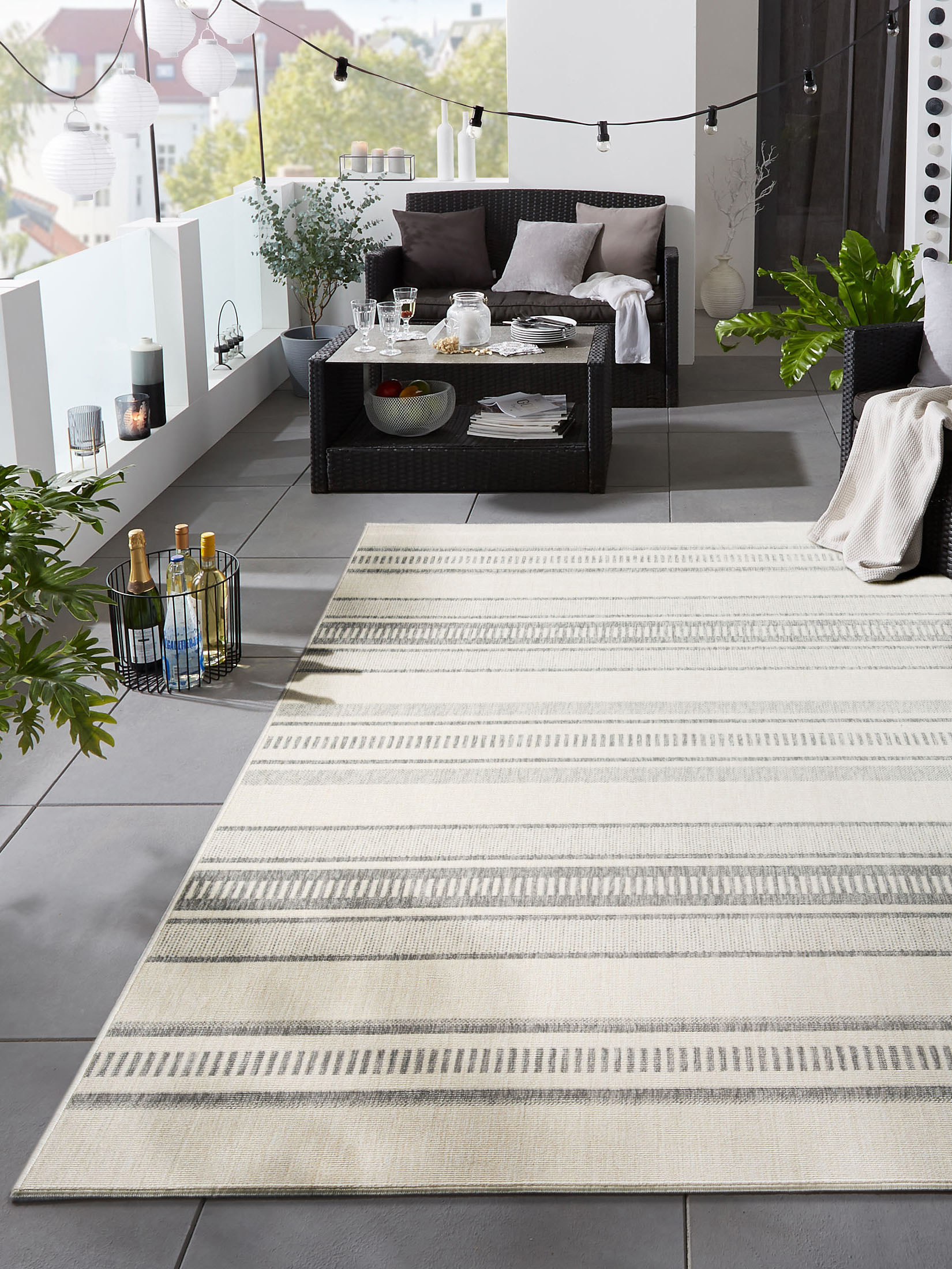 Albany Outdoor-Teppich, Ivory