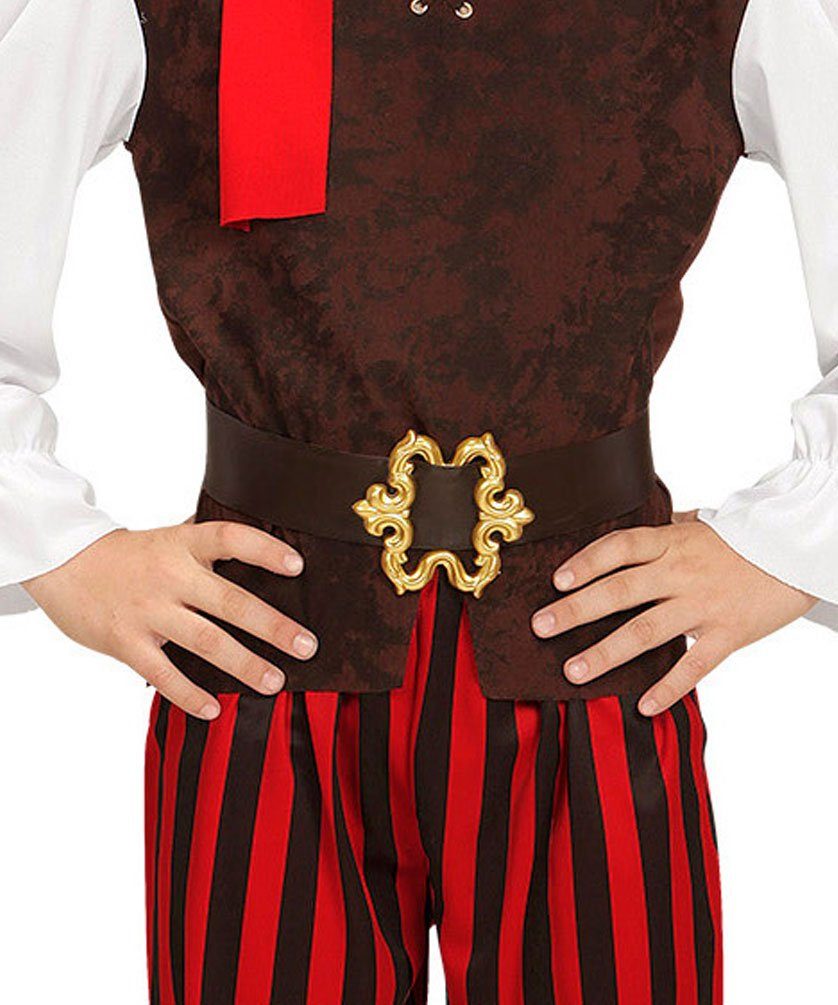 Karneval-Klamotten Piraten-Kostüm Jungen Piratenkapitän Komplett mit Piratenhut, Kinderkostüm Seeräuber Jungen Pirat