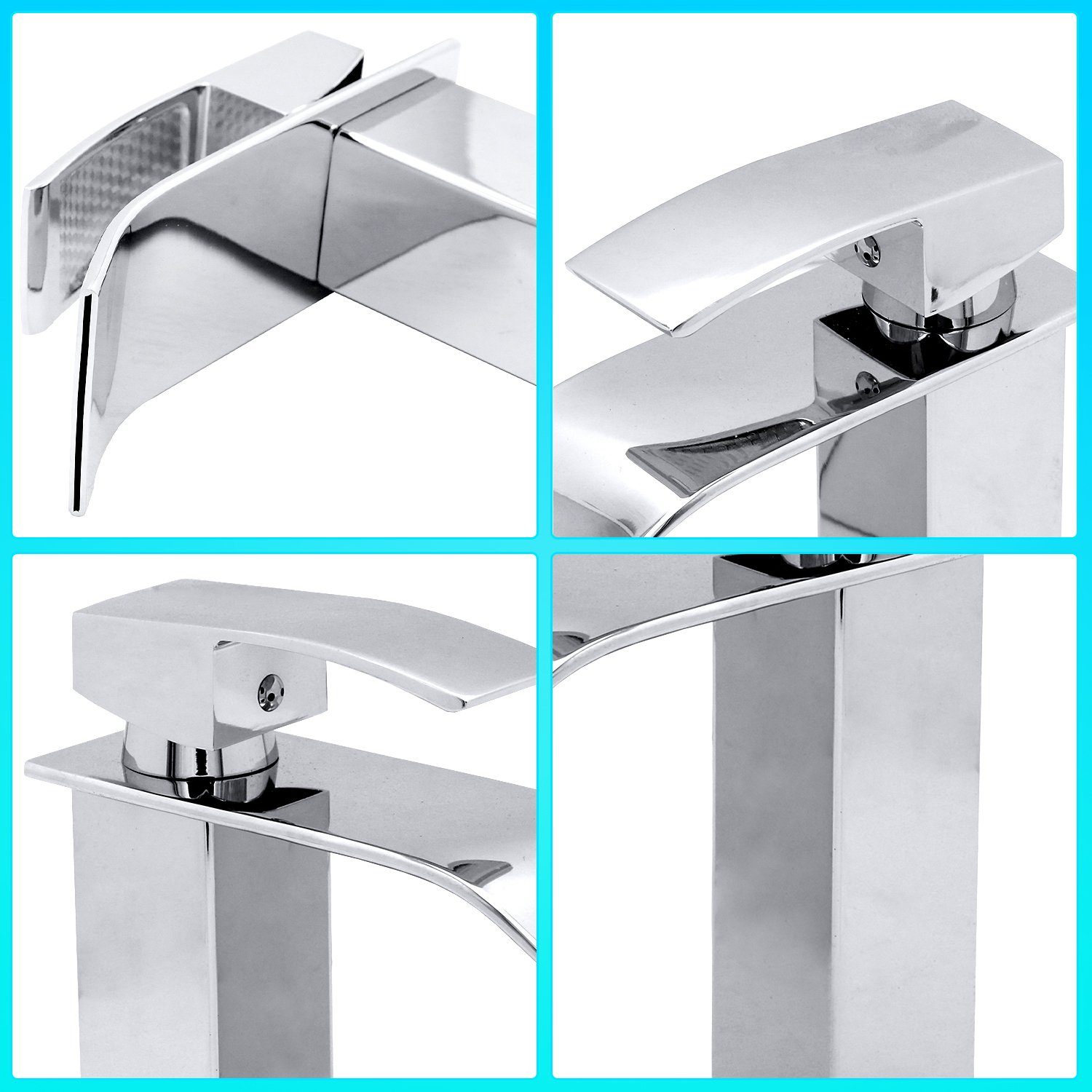 Gimisgu Waschtischarmatur Wasserhahn Waschtischarmatur Küchenarmatur (Bad Armatur Spültischarmatur Küche Brause)