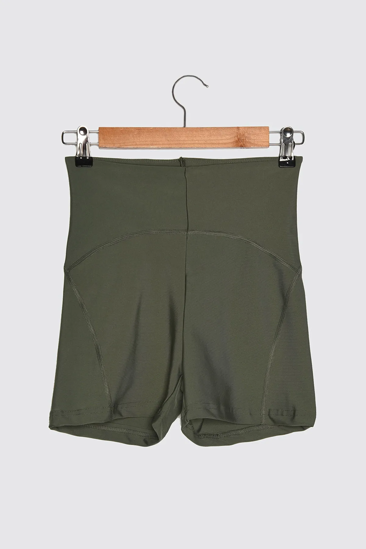 Trendyol Collection  Khaki Restorer Strick-Sportshorts/kurze Leggings TWOSS21SR0545