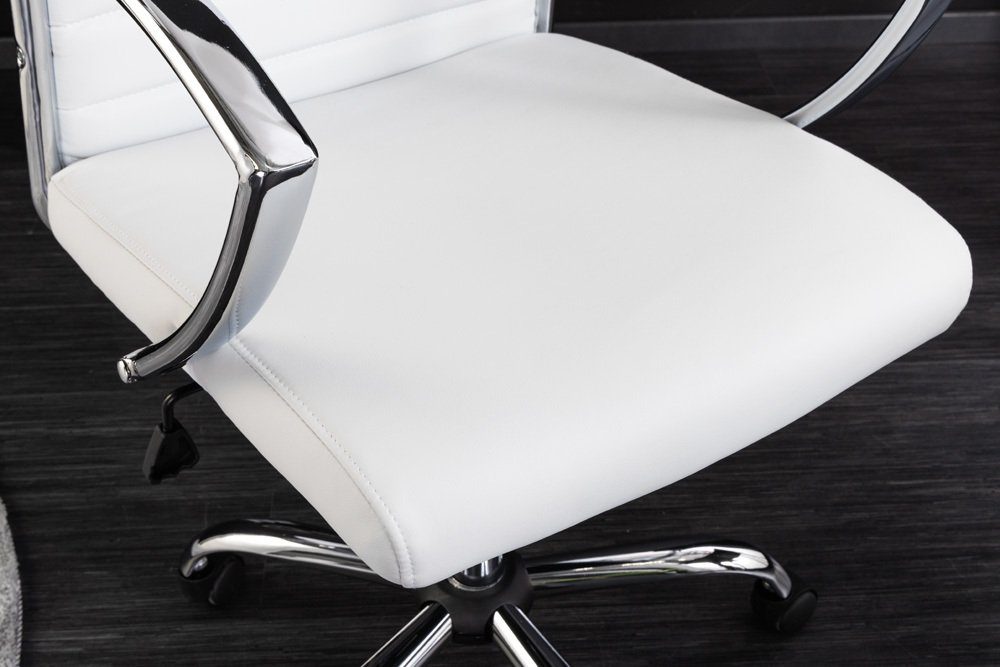 riess-ambiente Bürostuhl BIG DEAL weiß / silber (Einzelartikel, 1 St), Büro · Kunstleder · Metall · drehbar · Arbeitszimmer