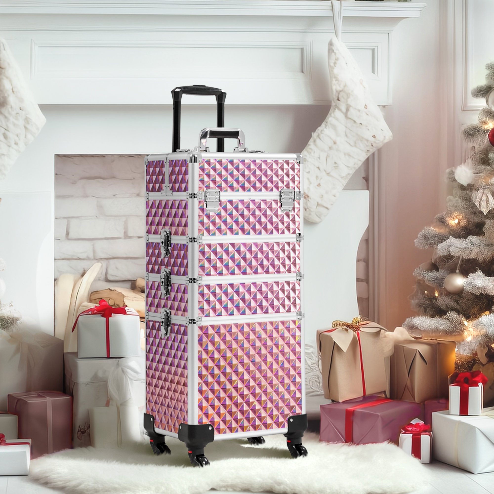 Yaheetech Kosmetikkoffer, Friseurkoffer Schminkkoffer Beauty Case