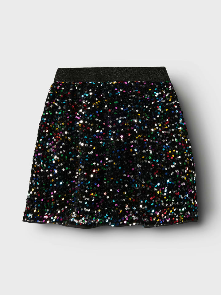 name it Pailletten-Rock NKFRUNICA SKIRT in black/Detail multi günstig kaufen