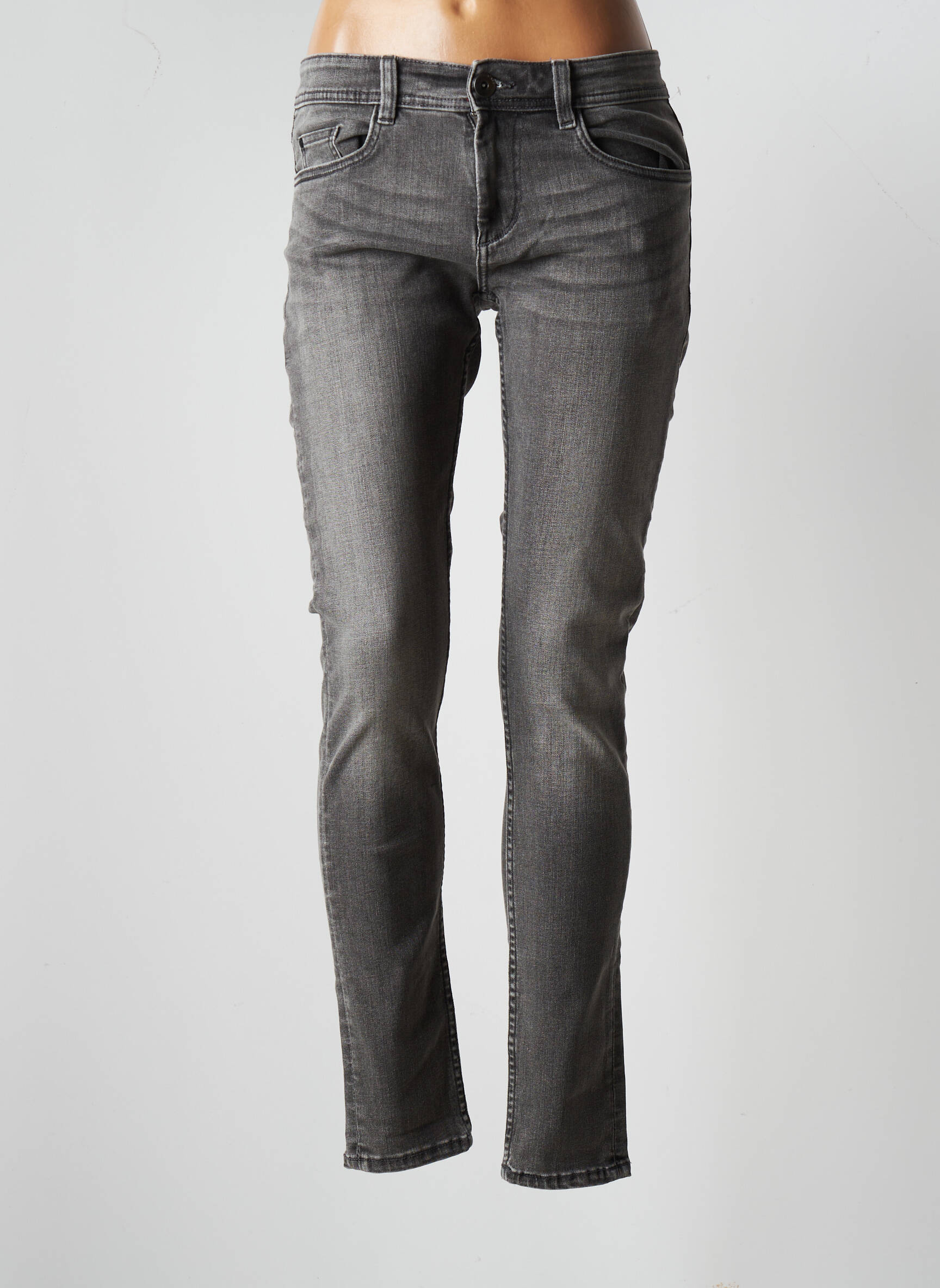 Bonobo Jeans Skinny Femme couleur gris