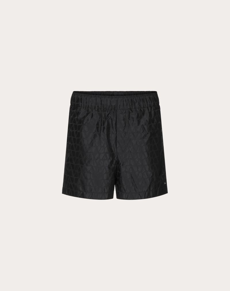 Nylon badedragt med ikonisk toile-mønster