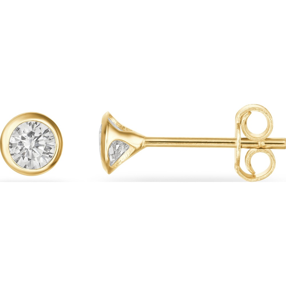 FAVS Boucles d'oreilles à fermoir à poussette 375 Or jaune Boucles d'oreilles