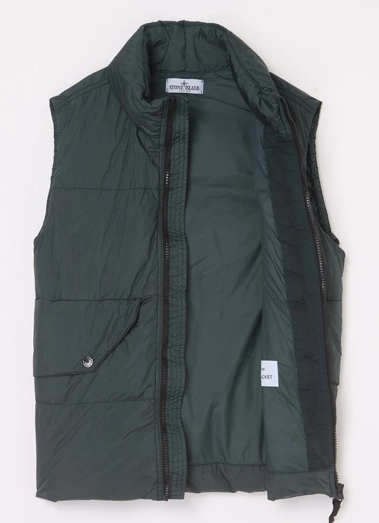 Vestă matlasată Stone Island G0123, umplută cu puf.