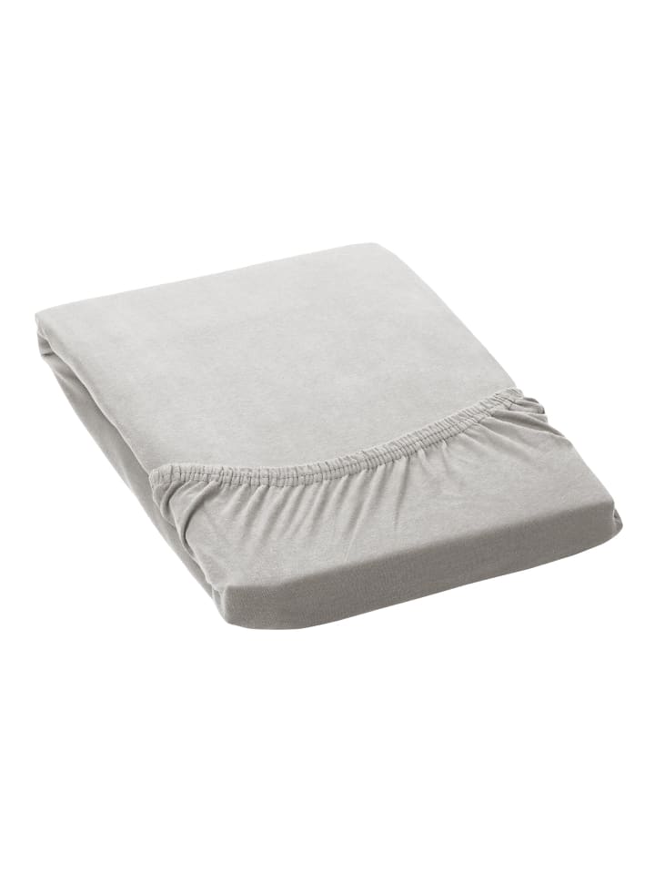GMD Living Jersey Premium Spannbettlaken JANNEBY in Silber günstig kaufen