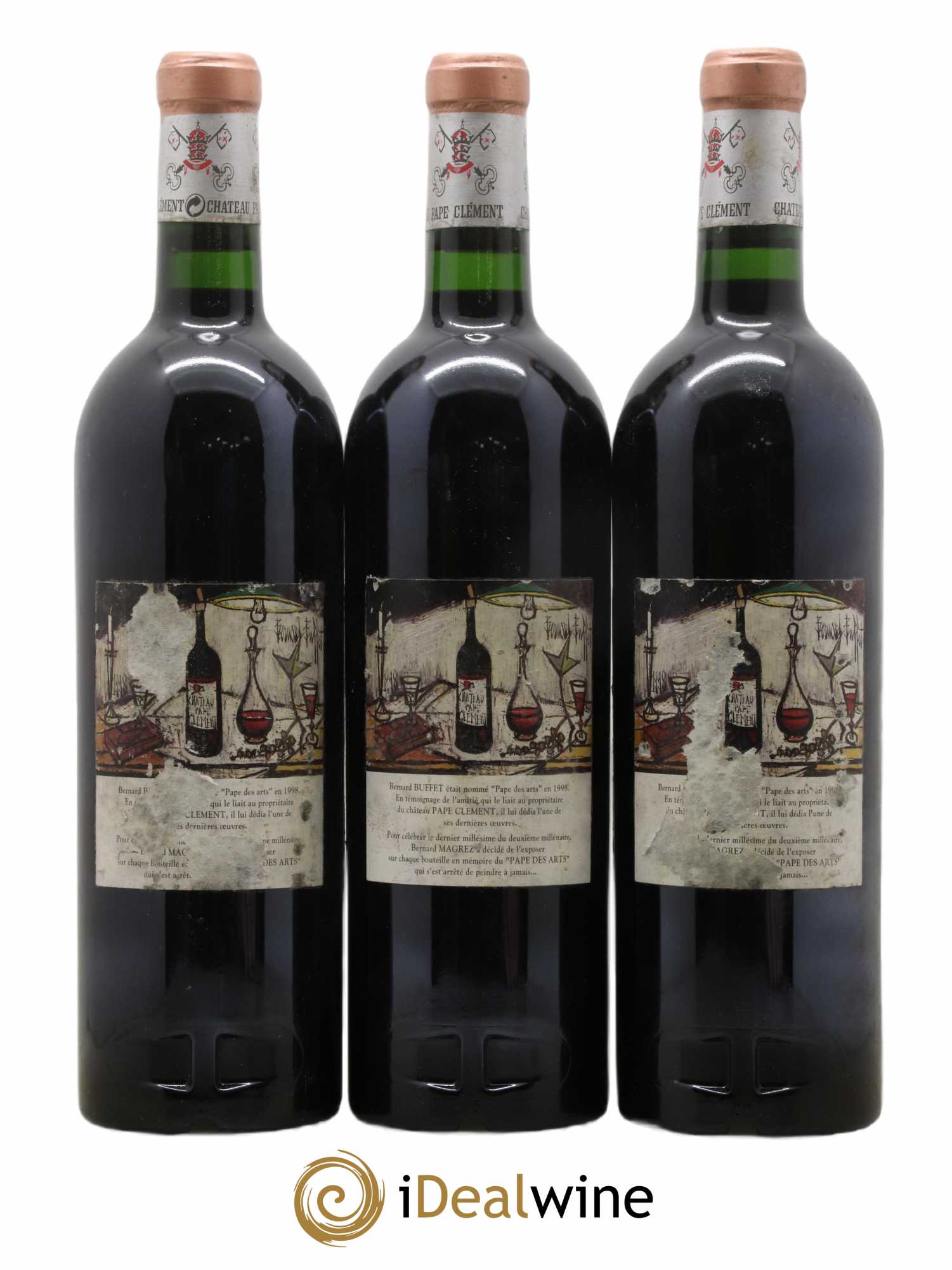 Château Pape Clément Cru Classé de Graves  2000 - Lot de 3 Bouteilles