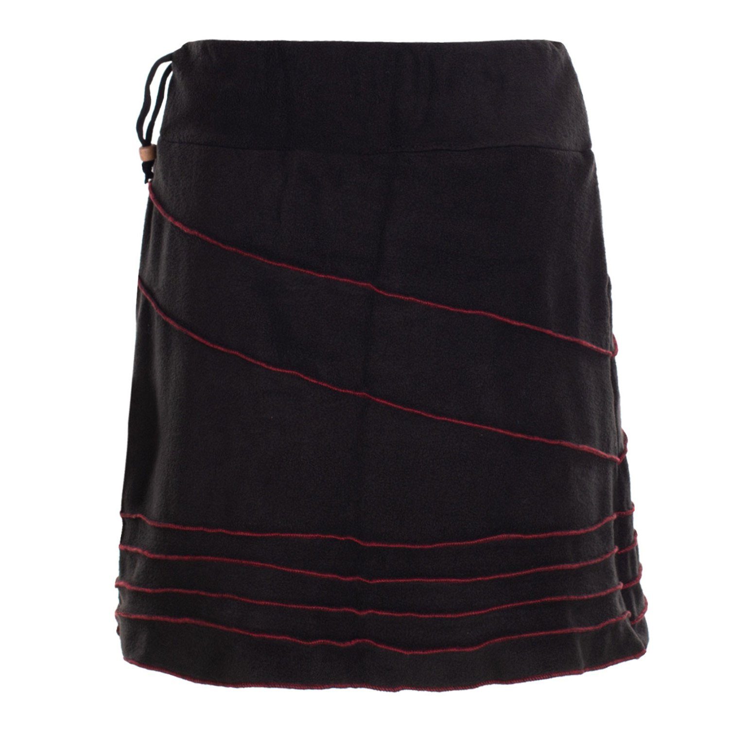 Vishes Minirock Thermorock warmer Damen Winterrock kurz Minirock aus ECO-Fleece Hippie, Goa, Retro Style