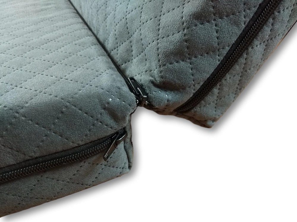 Klappmatratze für VW T5 T6 T6.1 Multiflexboard, MatratzenL.A.B®, (Air System, 8 cm Kaltschaumkern), Härtegrad H3 fest, Alcantara Polsterstoff, versteppt