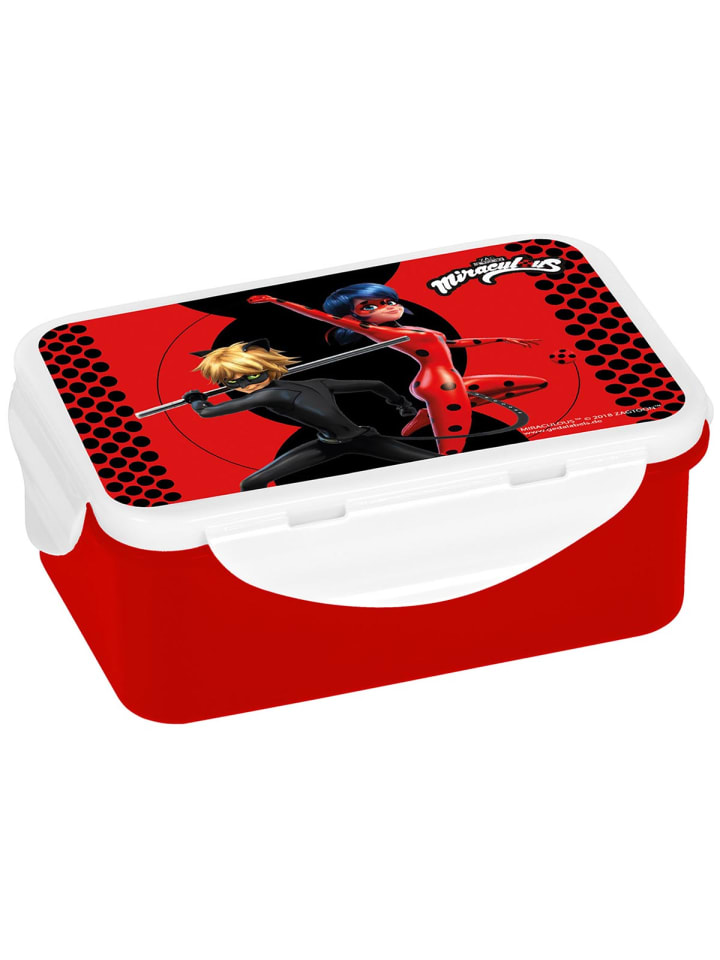 Geda Labels Brotdose Miraculous in Rot - 16x10,5x6,5cm günstig kaufen onesize