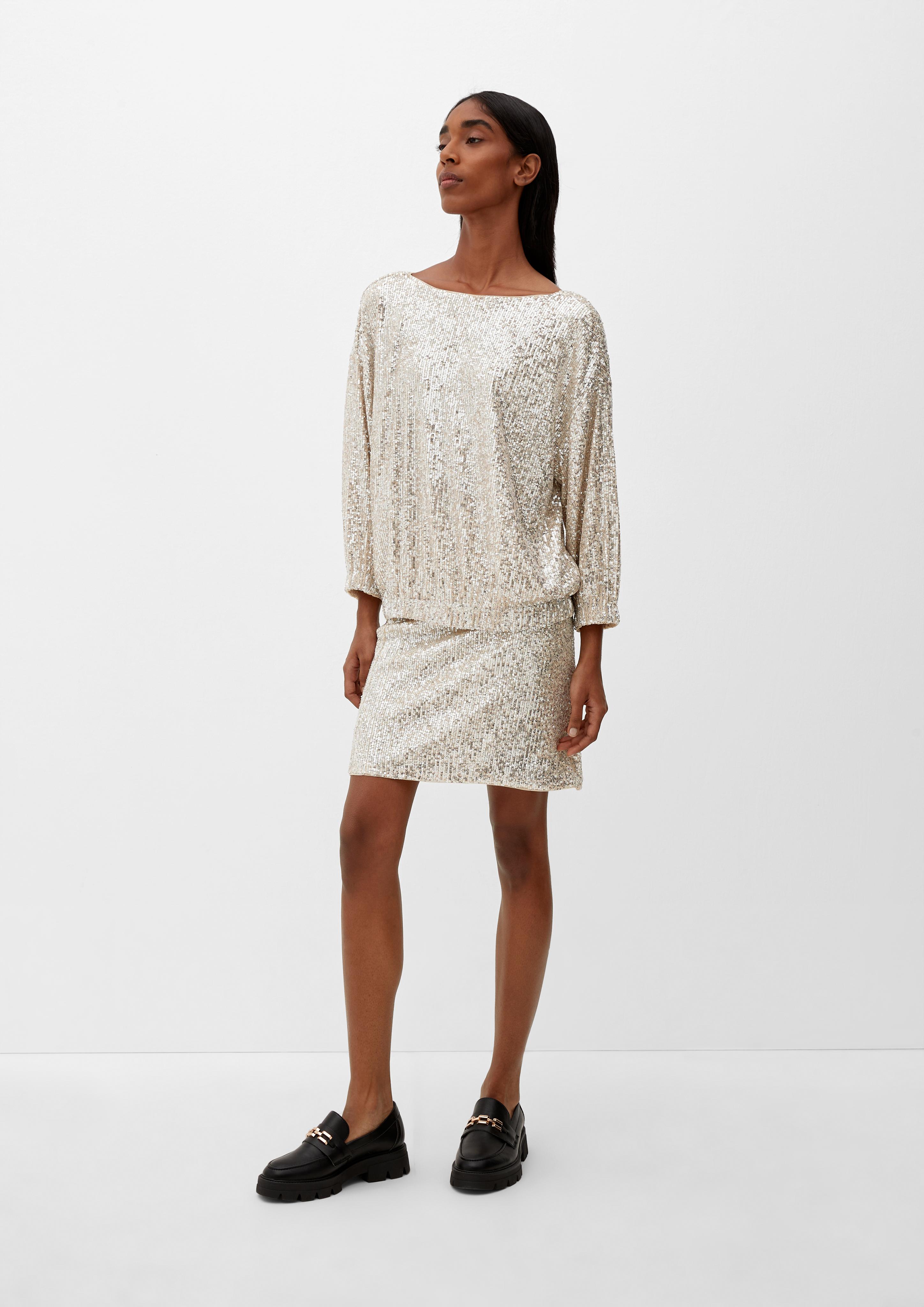 Bluse mit Pailletten-Besatz  2121493-8026