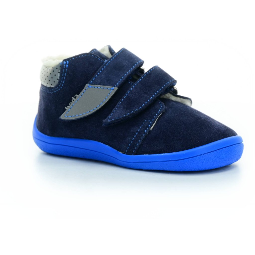 Beda Daniel mit Membran und Hinterkappe (BF 0001/MK/OP) dunkelblaue Winterbarfußschuhe