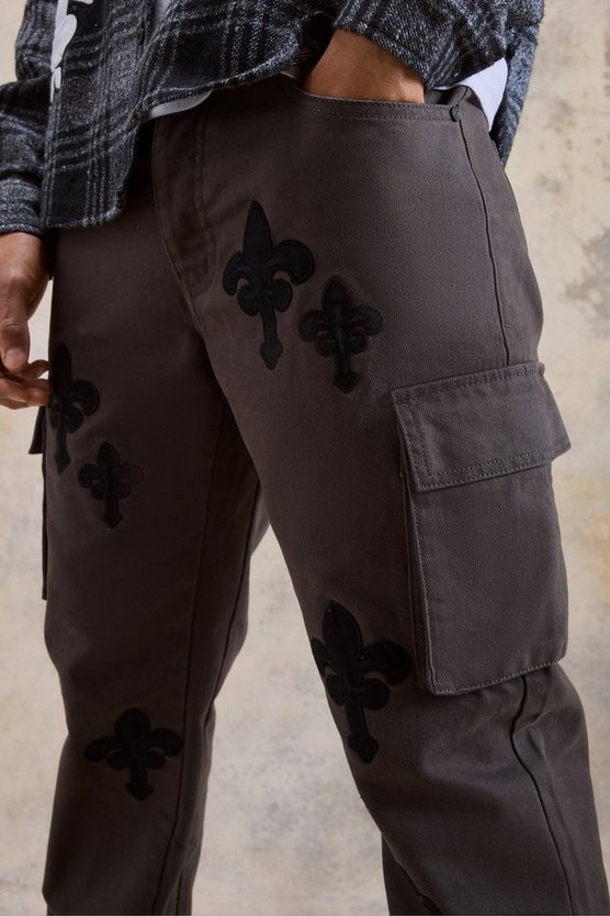 Lockere Cargohose mit Applikation