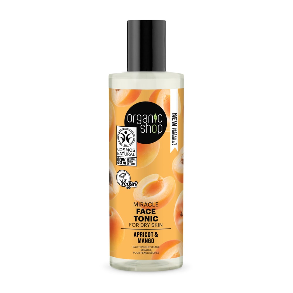 organic shop Tonique miracle visage Abricot et Mangue peaux sèches Vegan Naturel Tonique