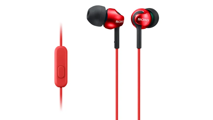 Sony In-Ohr Kopfhörer MDREX110APR.CE7 rot; Headsetfunktion