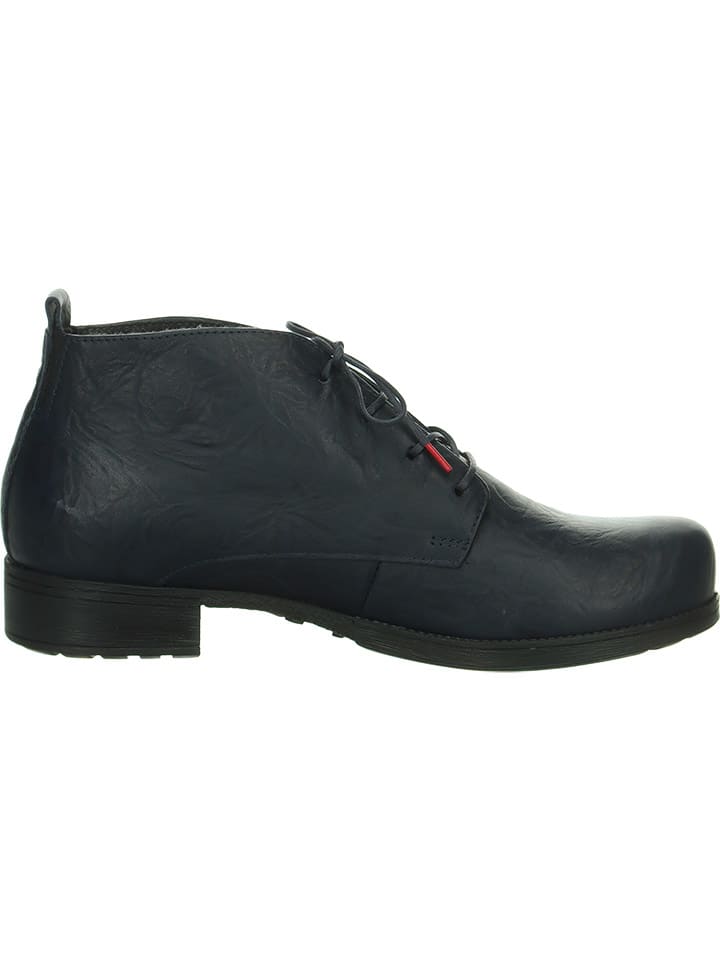 Think! Leder-Ankle-Boots in Dunkelblau günstig kaufen