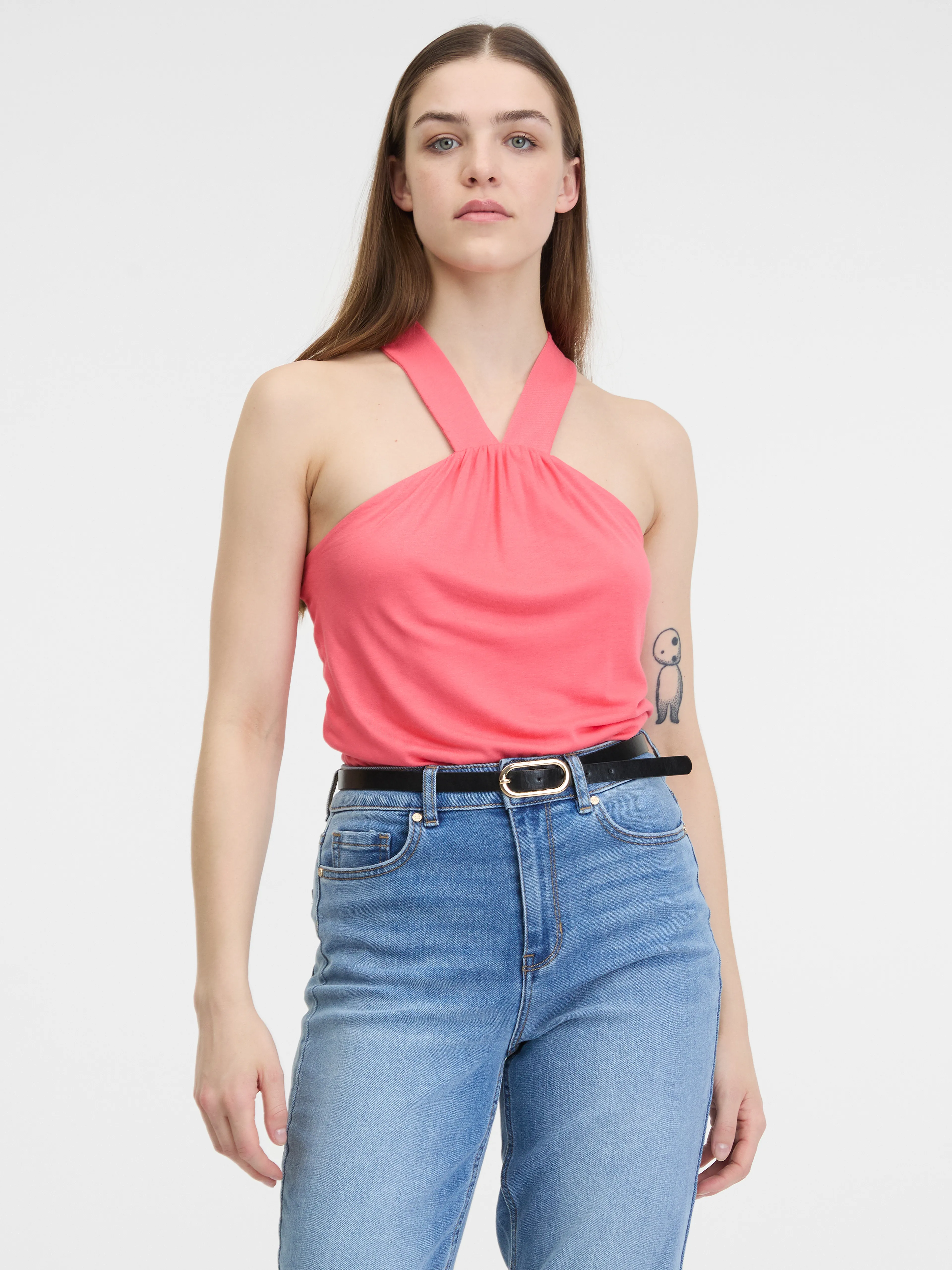 Korallenfarbenes Damen Tank-Top ORSAY