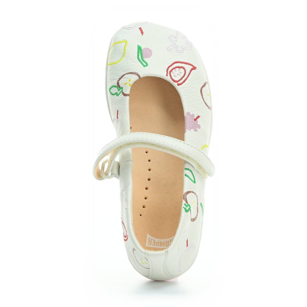 Camper White Sella Houston Fruit Ballerinas (K80486-001) K