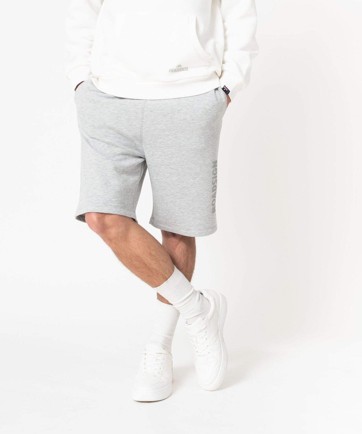 Bermuda en molleton doux homme - Roadsign gris clair | GEMO