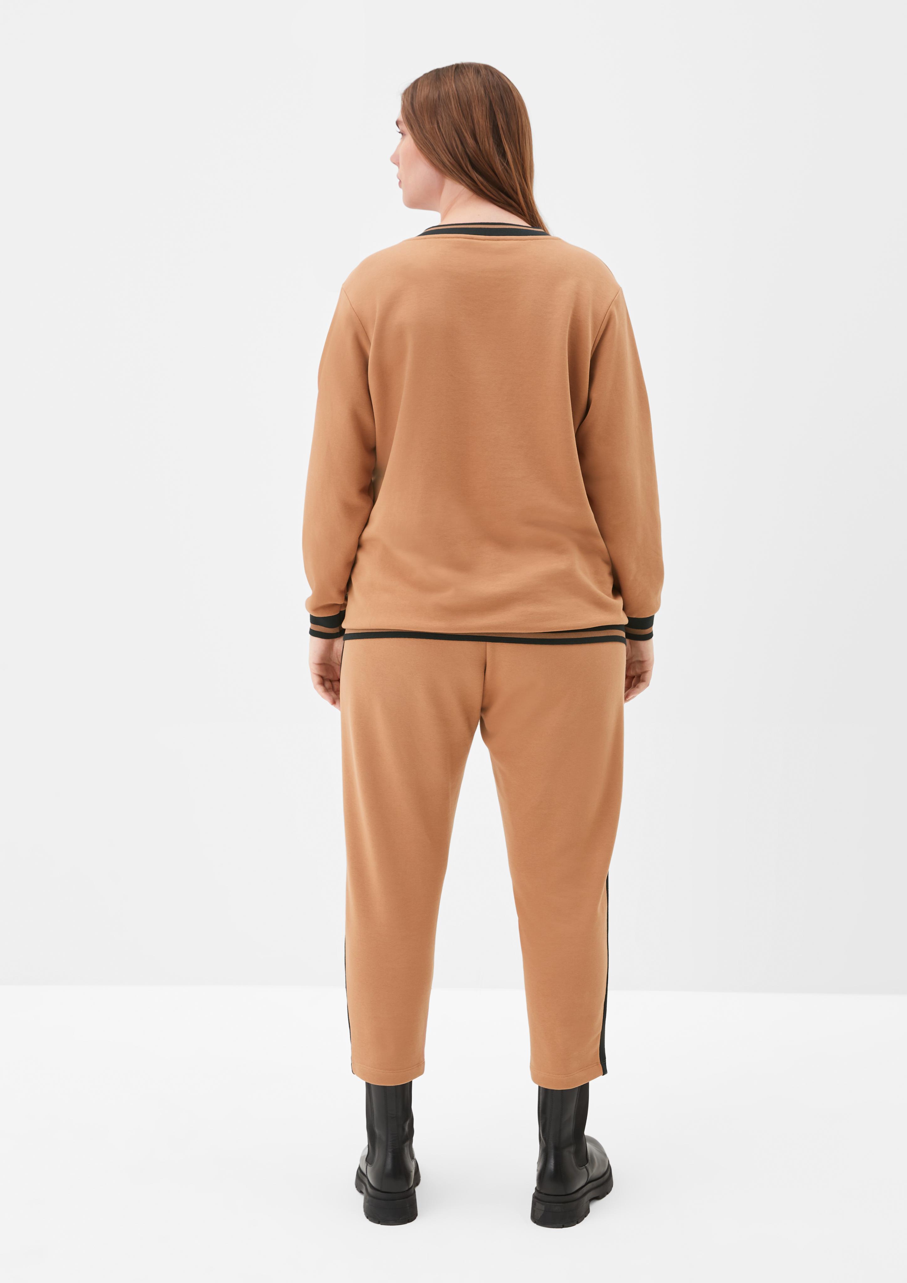 Sweatshirt mit Rippbündchen  2121638-8748