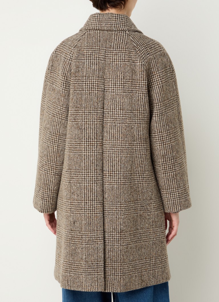 Palton MaxMara din lână virgină cu model piele de șarpe.