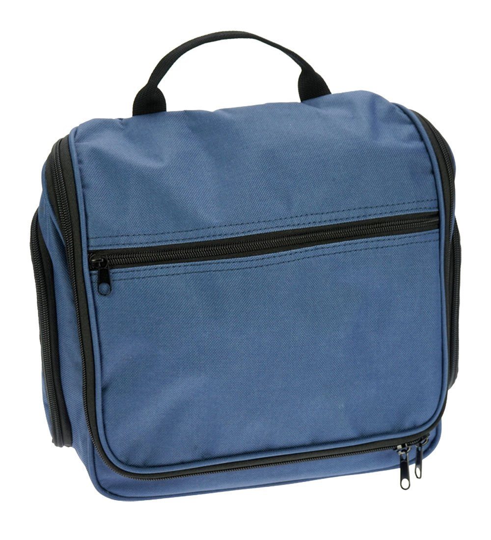 Koskaderm Kosmetikkoffer Kulturtasche Blau, Hängetasche aus Nylon hat 6 Reißverschlußfächer in verschiedenen Größen