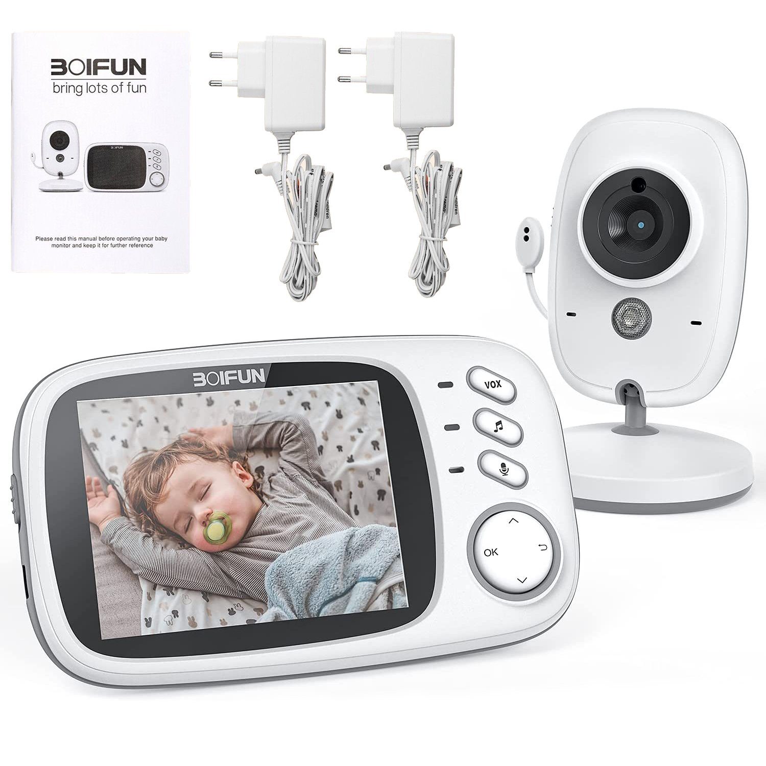 Boifun Babyphone Babyphone mit Kamera, 3.2