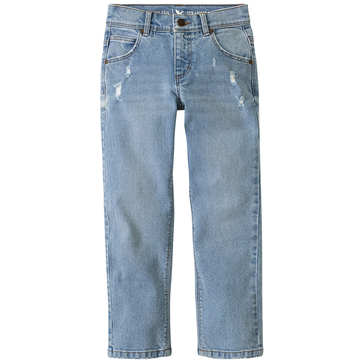 Jungen Straight-Jeans mit Destroyed-Effekten