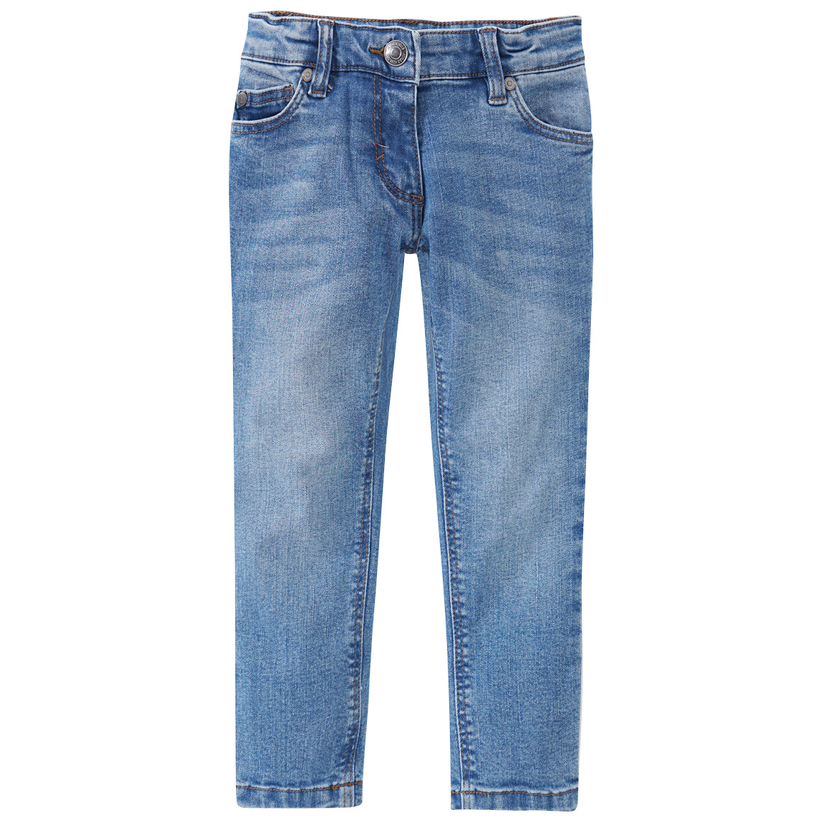 Mädchen Slim-Jeans mit verstellbarem Bund