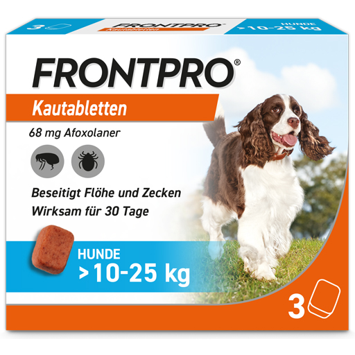 FRONTPRO 68 mg Kautabletten f.Hunde >10-25 kg  3 St  Kautabletten