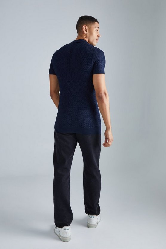 Recyceltes kurzärmliges Muscle-Poloshirt