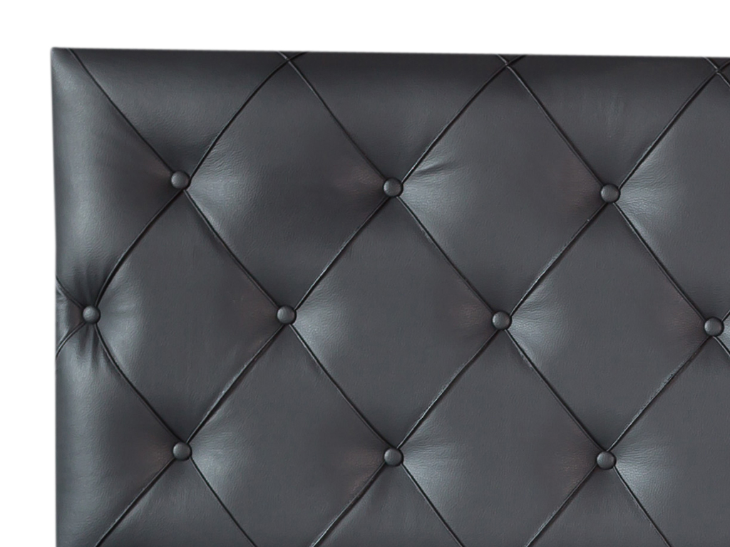 IHG Boxspringbett Turin 180x200 cm Kunstleder Anthrazit