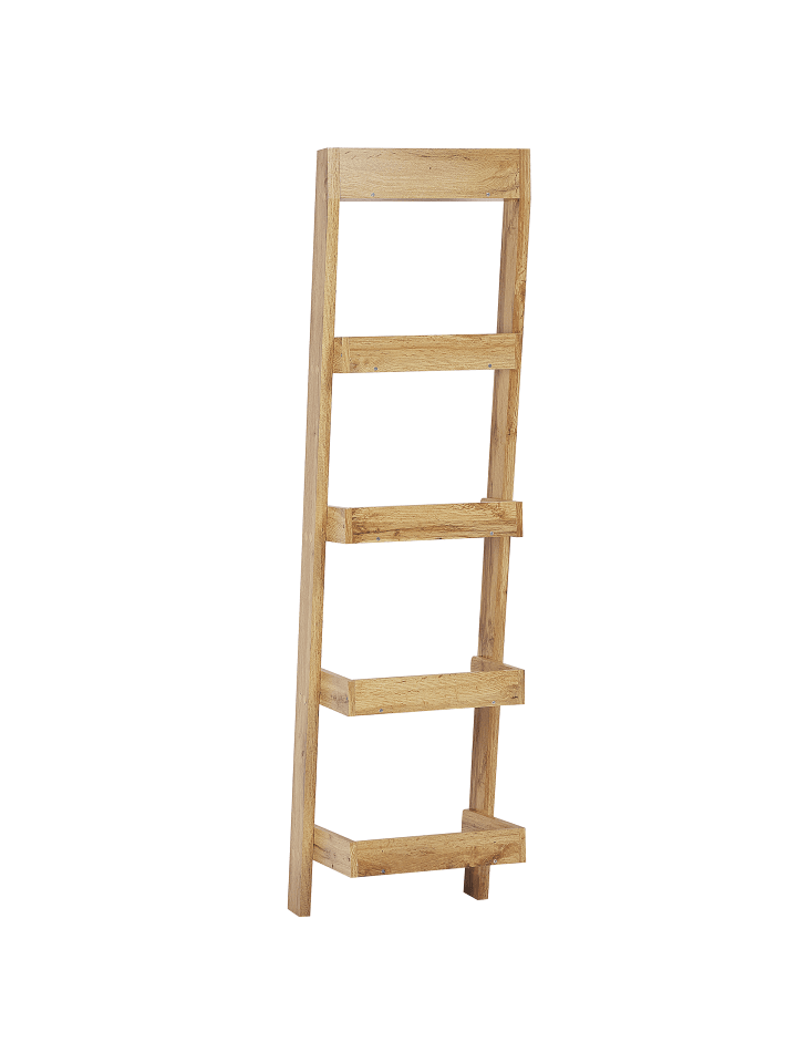 Beliani Bücherregal MOBILE DUO in Heller Holzfarbton - (W) 45 x (H) 169 x (L) 43 cm günstig kaufen onesize