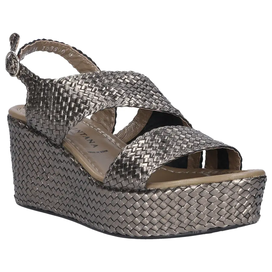 Pons Quintana - Sandalen ALICIA Kalbsleder Geflochten bronze - bronze