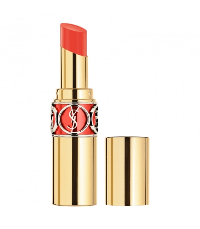 YVES SAINT LAURENT-ROUGE VOLUPTÉ SHINE -Une brillance à porter. Des couleurs fraîches